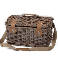 Dome 4 Person Picnic Basket Brown (40x28x20cmH)