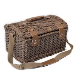 Dome 4 Person Picnic Basket Brown (40x28x20cmH)