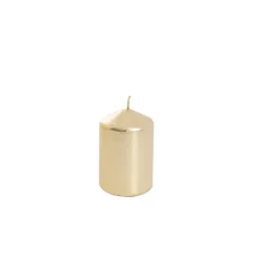 Dome Pillar Event Candle Pack 4 25 HRS Gold (5x7.5cmH)