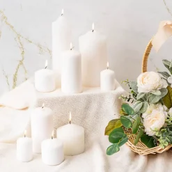 Dome Pillar Event Candle Pack 4 36 HRS White (7x7.5cmH)