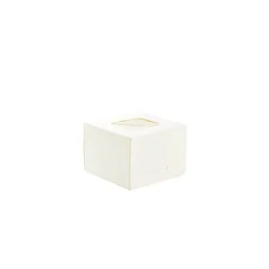 Donut Single Baked Goods Window Box White (99x99x70mmH)