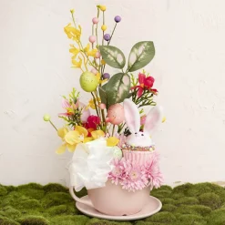 Easter Egg Mixed Flower Spray Multi Colour (55cmH)