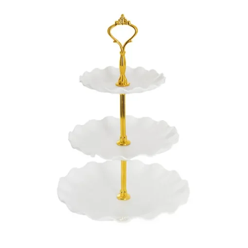 Elegant 3 Tier Cake Stand White (34cmH)