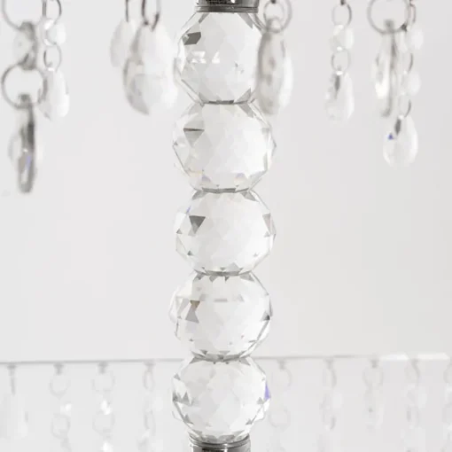 Elegant Crystal Cake Stand Square 2 Tier Clear (42cmH)