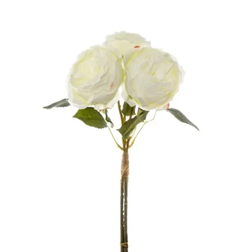 English Garden Rose Bouquet White (35cmH)
