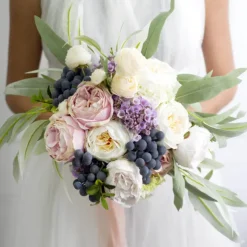 English Garden Rose Bouquet White (35cmH)
