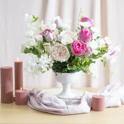 English Rose Spray Fuchsia (76cmH)