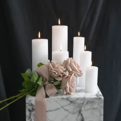 Event Flat Top Pillar Candle 36HR White (5x15cmH)