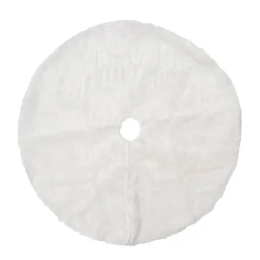 Faux Fur Christmas Tree Skirt White (102cmD)