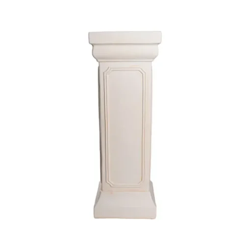 Fibreglass Pedestal Classic Smooth Ivory (26x26x74cmH)