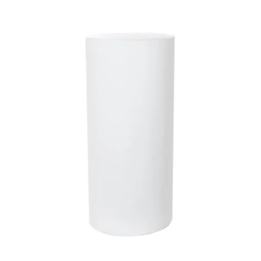 Fibreglass Plinth Round Gloss White (33cmDx71cmH)