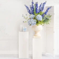 Fibreglass Plinth Square Limestone White (33x33x90cmH)