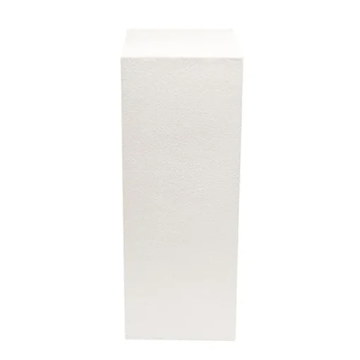 Fibreglass Plinth Square Limestone White (33x33x90cmH)