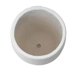 Fibreglass Round Planter Pot Matte White (26x42cmH)