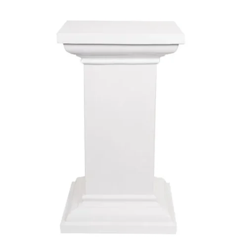 Fibreglass Square Pedestal Gloss White (46x46x83cmH)