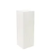 Fibreglass Square Ripple Plinth Gloss White (32x32x71cmH)