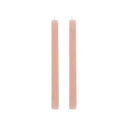 Fleur Dinner Candle Pack 2 Peach (2x25cmH)