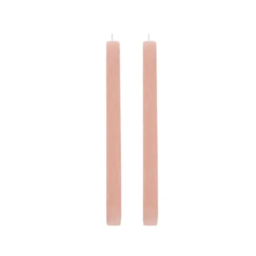 Fleur Dinner Candle Pack 2 Peach (2x25cmH)