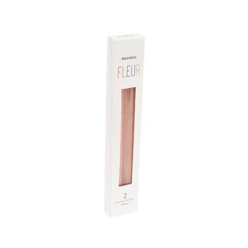 Fleur Dinner Candle Pack 2 Peach (2x25cmH)