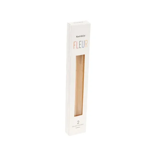 Fleur Dinner Candle Pack 2 Nude (2x25cmH)