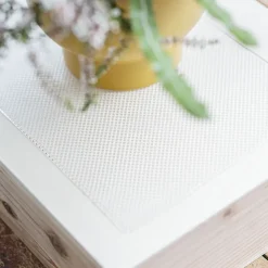 Floral Rubber Anti Slip Grip Mat Clear (20x40cm)