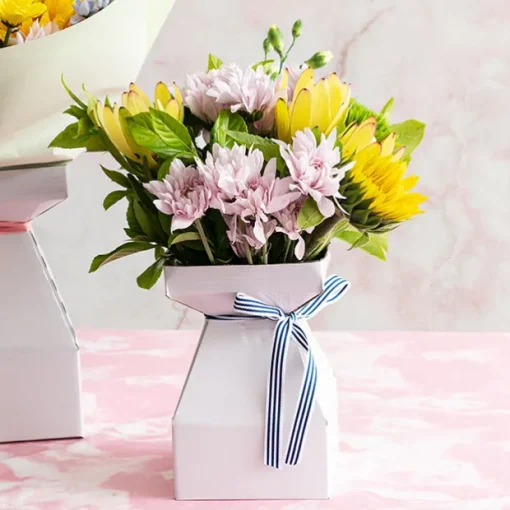 Flower Bouquet Classic POD Small Pack 5 White (14x14x22Hcm)