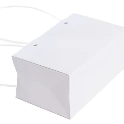 Flower Carry Bag Kraft White Rectangle Pk5 (22x10.5x13cmH)