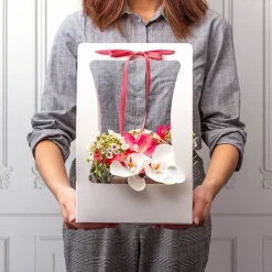 Flower Carry Box Pack 10 White (22x11.5x35.5cm)