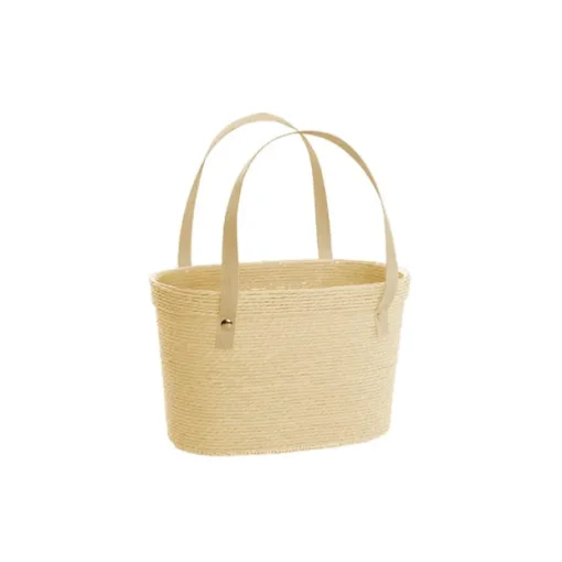 Flower Carry Paper Rope Basket & Liner Natural (18x9x13cmH)