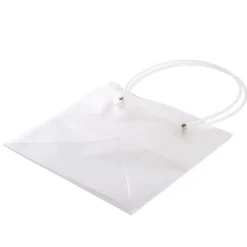 Flower Gift Carry Bag Square Clear Pk5 (25x25x22cmH)