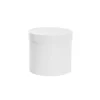 Flower Gift Hat Box Round White (15cmWx13.5cmH)