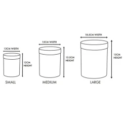 Flower Hat Box Ribbon Round Set 3 Baby Pink (18.5cmx15cmH)