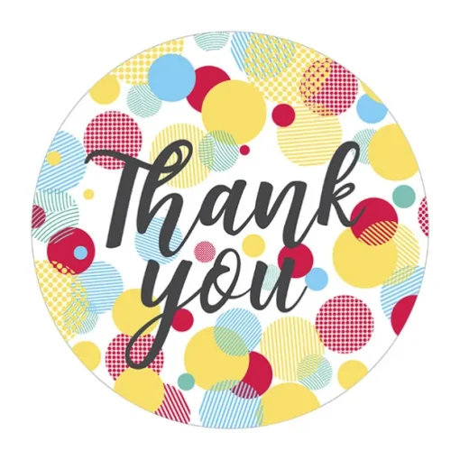 Foil Balloon 9" (22.5cmD) Pack 5 Round Thank you