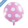 Foil Balloon 18" (45cmD) Pack 5 Round Large Dot Baby Pink