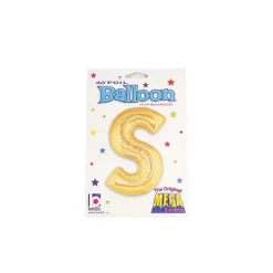 Foil Balloon 40" (101.6cmH) Letter 'S' Gold