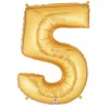 Foil Balloon 40" (101.6cmH) Number '5' Gold