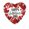 Foil Balloon 17" Happy Valentine's Day Heart Silver