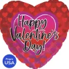 Foil Balloon 17" Happy Valentine's Day Heart Gradient Red