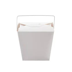 Food Pail Wire Handle 900gm Takeaway White (89x69x110mmH)