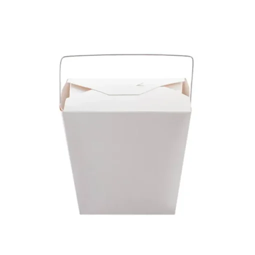 Food Pail Wire Handle 900gm Takeaway White (89x69x110mmH)