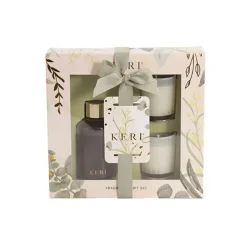Fragrance Candle & Diffuser Gift Set Vanilla & Peach Blossom