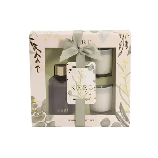 Fragrance Candle & Diffuser Gift Set Vanilla & Peach Blossom