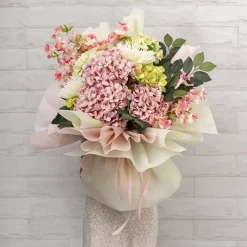 Frosted Cello 50mic Wrap Satin Lotus Pink Pk100 (60x60cm)