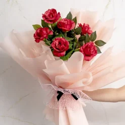 Frosted Cello 50mic Wrap Satin Lotus Pink Pk100 (60x60cm)