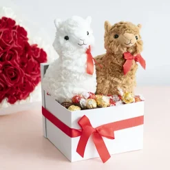 Fuzzy Wuzzy Plush Llama White (24cmHT)