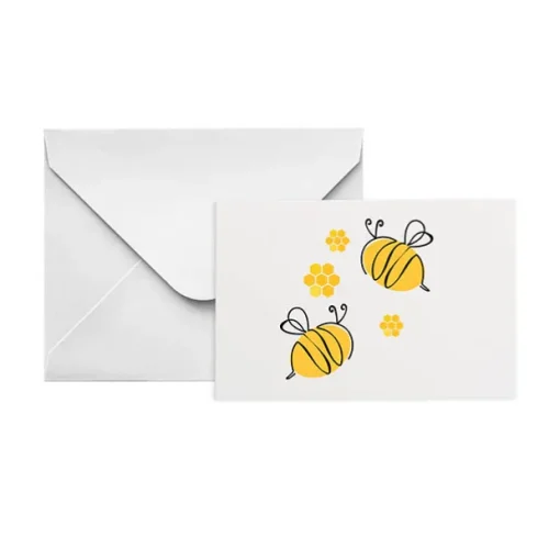 Gallery Gift Card & Envelope Bees Honeycomb Pk25 (10x6.5cmH)