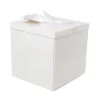 Gift Box Extra Lge with Bow Flat Pack White (250x250x245mmH)