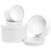 Gift Box Round White (25cmDx15cmH) Set 3