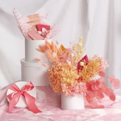 Gift Box Round White (25cmDx15cmH) Set 3