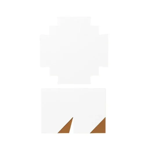 Gift Box with Lid Mini Flat Pack Gloss White (13x12cmH)